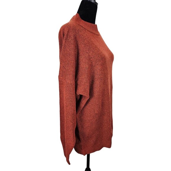 A New Day Womens Sweater Size Large Rust Cozy Warm Comfortable Crew Neck Stylish - Picture 3 of 11